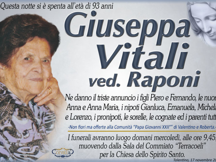 Vitali Giuseppa Raponi