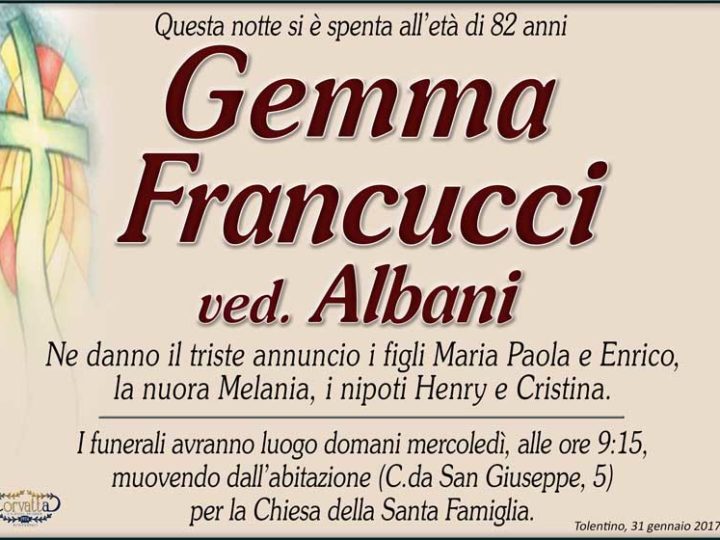 Francucci Gemma Albani