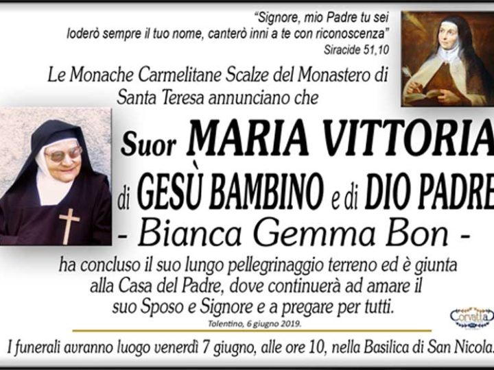 Suor Maria Vittorio di Gesù Bambino e di Dio Padre