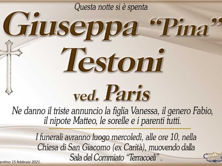 Testoni Giuseppa (Pina) Paris