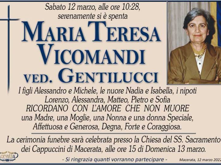 Vicomandi Maria Teresa Gentilucci