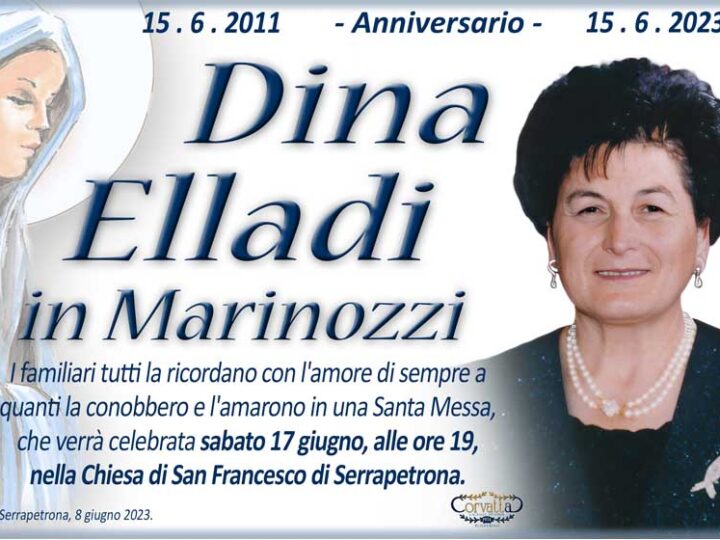 Anniversario 12°: Dina Elladi Marinozzi