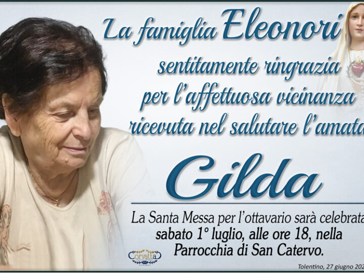 Ringraziamento: Gilda Barabucci Eleonori