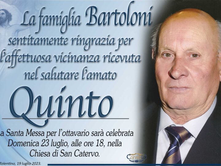 Ringraziamento: Quinto Bartoloni