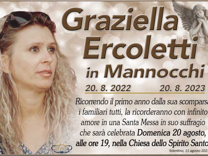 Anniversario: Graziella Ercoletti Mannocchi