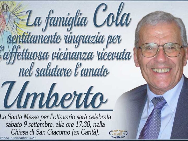 Ringraziamento: Umberto Cola