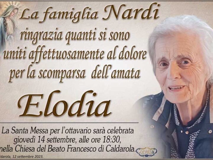 Ringraziamento: Elodia Miconi Nardi