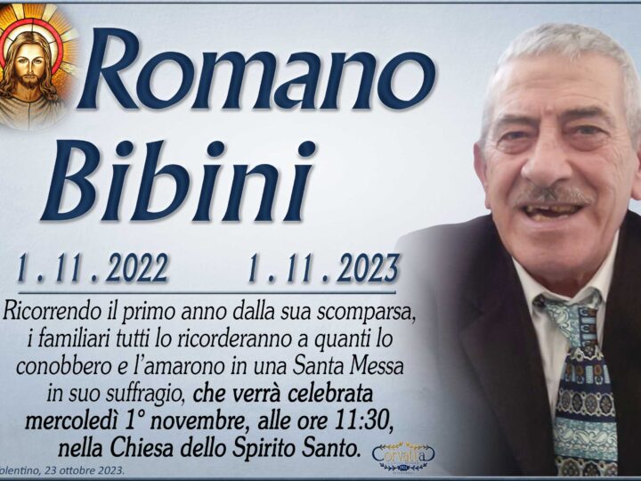 Anniversario: Romano Bibini