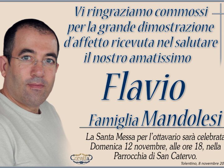 Ringraziamento: Flavio Mandolesi