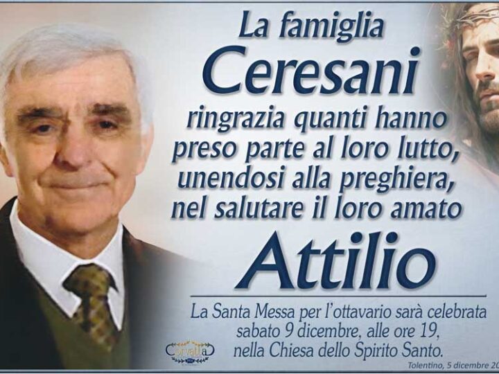 Ringraziamento: Attilio Ceresani