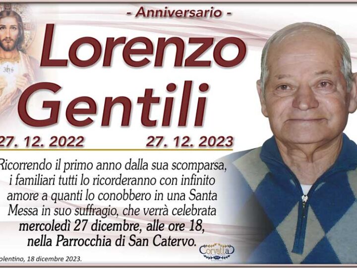 Anniversario: Lorenzo Gentili