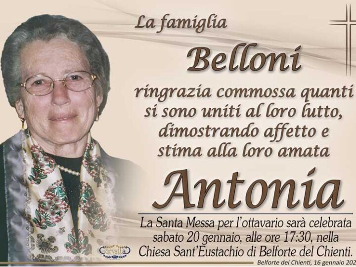 Ringraziamento: Antonia Marinozzi Belloni