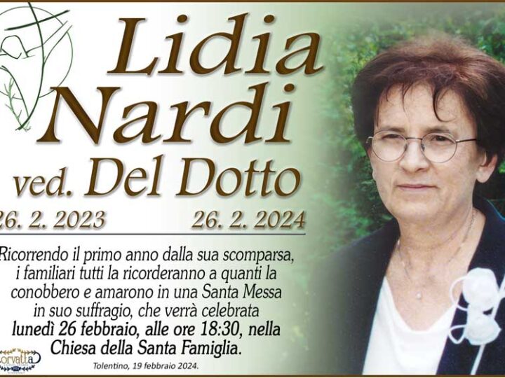 Anniversario: Lidia Nardi Del Dotto