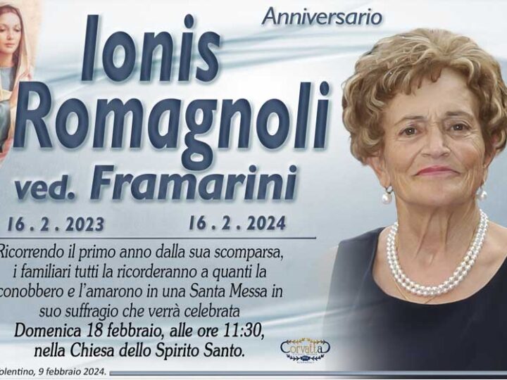 Anniversario: Ionis Romagnoli Framarini