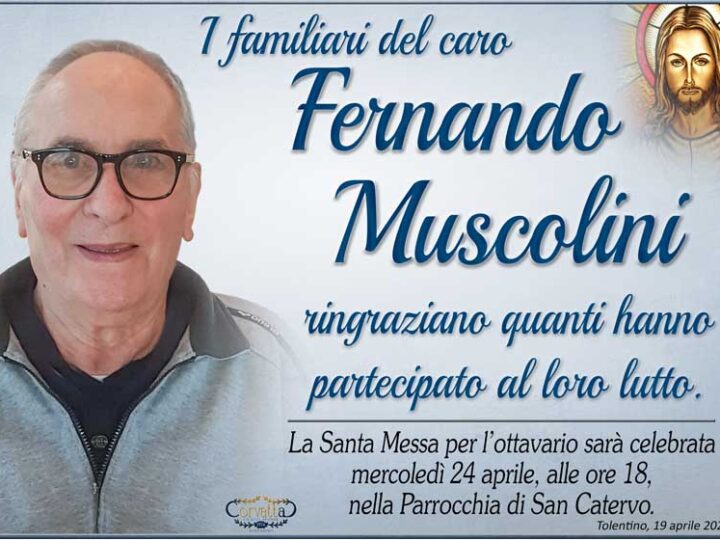 Ringraziamento: Fernando Muscolini