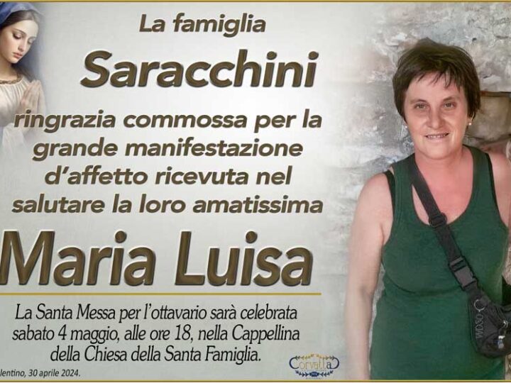 Ringraziamento: Maria Luisa Paciaroni Saracchini