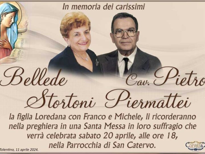 Anniversario: Stortoni Bellede e Piermattei Pietro