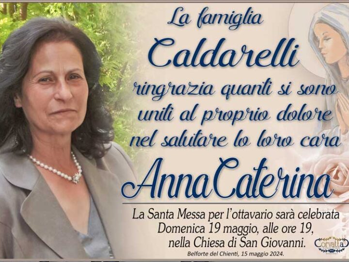 Ringraziamento: Anna Caterina Lilliu Caldarelli