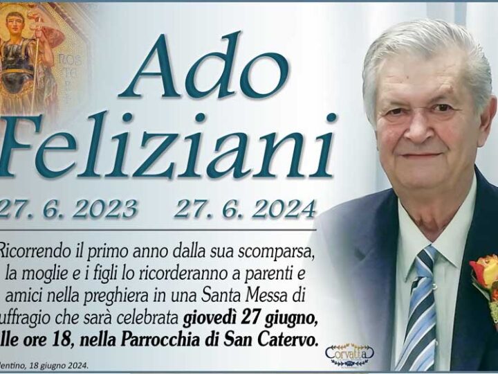 1° Anniversario: Ado Feliziani