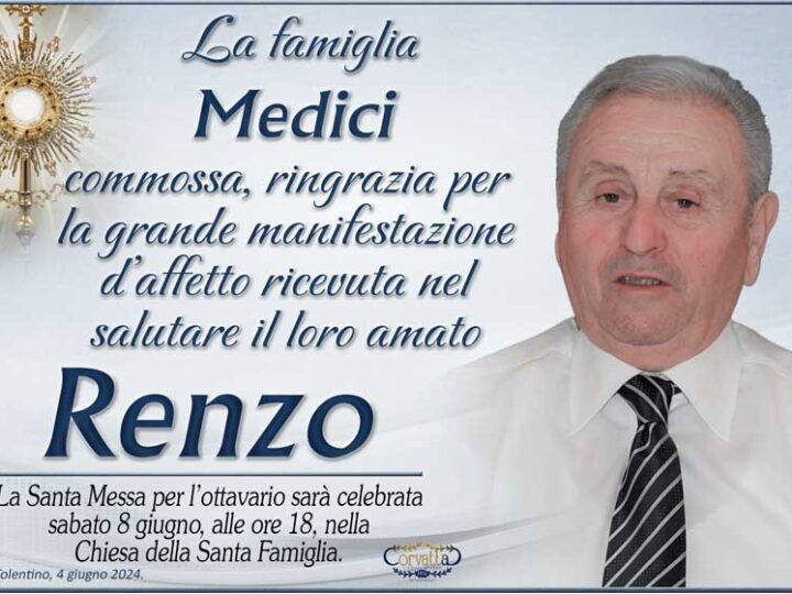 Ringraziamento: Renzo Medici