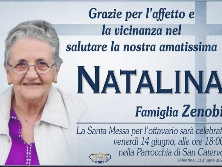 Ringraziamento: Natalina Passarini Zenobi