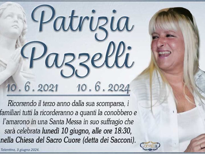 3° Anniversario: Patrizia Pazzelli