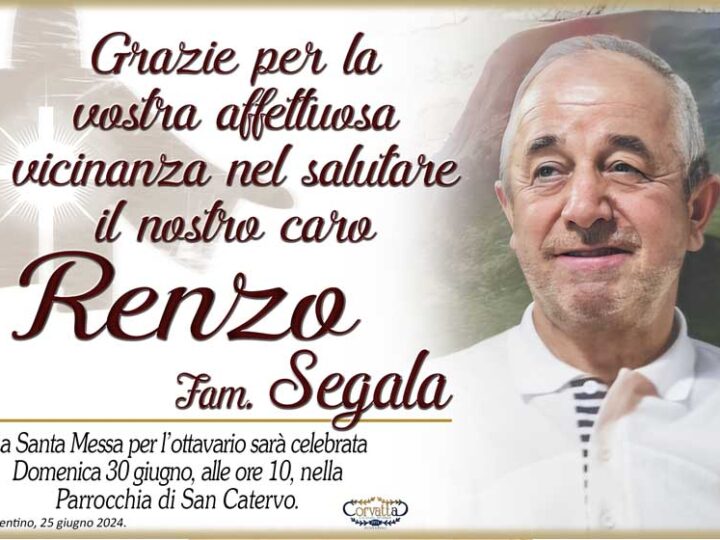 Ringraziamento: Renzo Segala