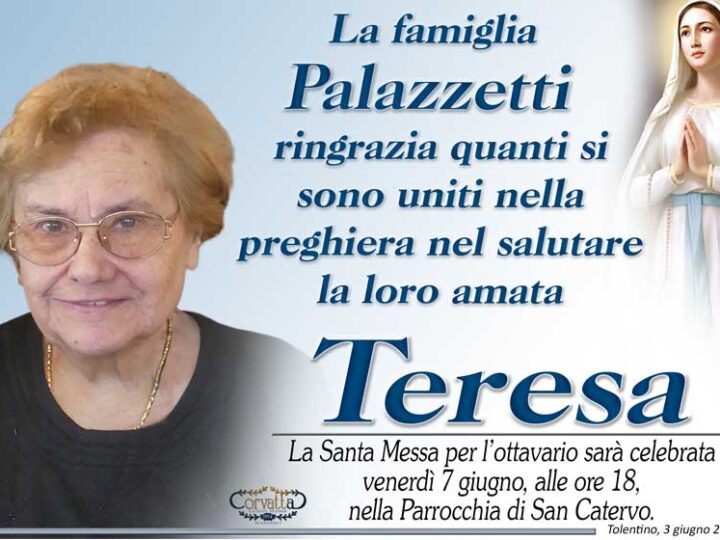 Ringraziamento: Teresa Vitali Palazzetti