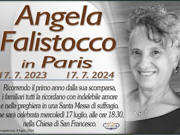 Anniversario: Angela Falistocco Paris