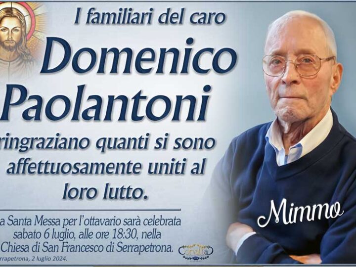 Ringraziamento: Domenico Paolantoni