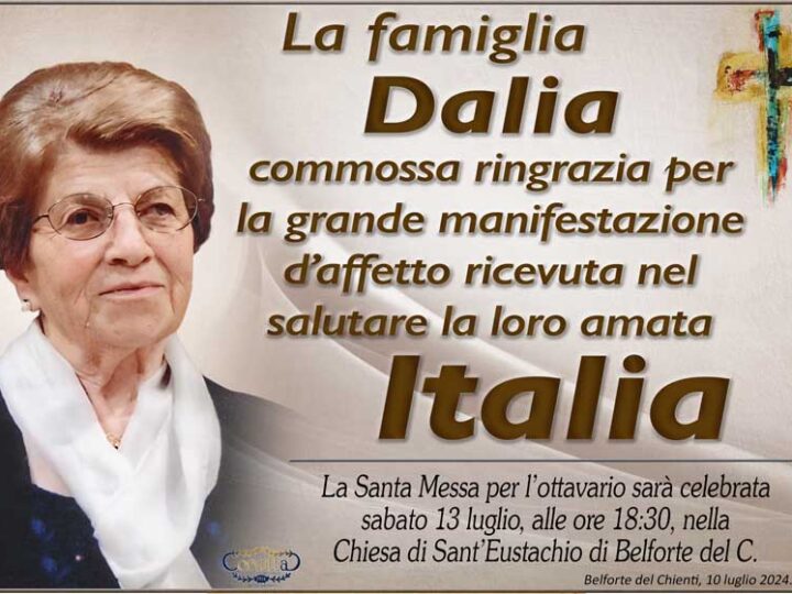 Ringraziamento: Italia Radenti Dalia