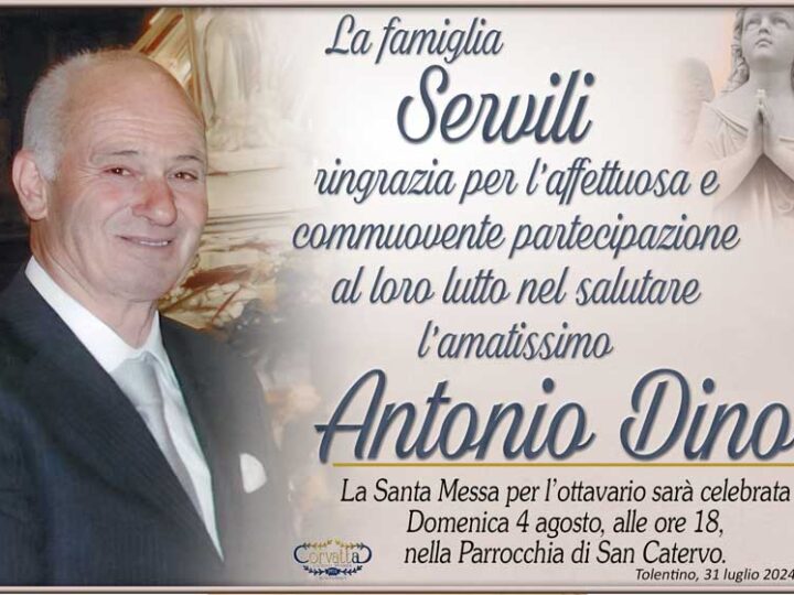 Ringraziamento: Antonio Dino Servili