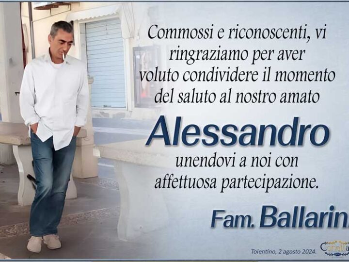 Ringraziamento: Alessandro Ballarini