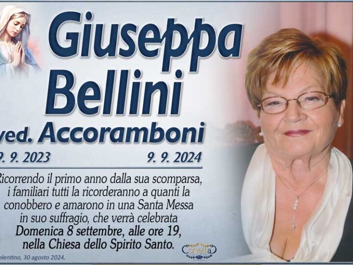 Anniversario: Bellini Giuseppa Accoramboni