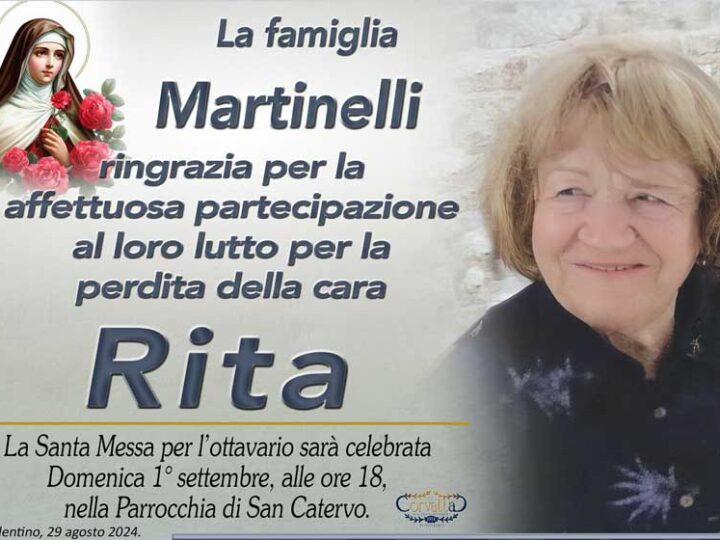 Ringraziamento: Rita Borgiani Martinelli