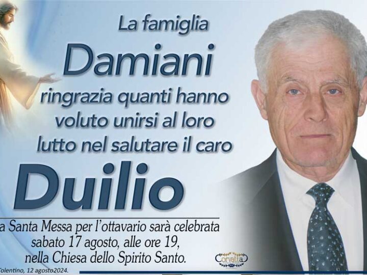 Ringraziamento: Duilio Damiani