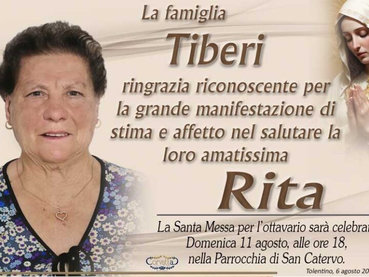 Ringraziamento: Rita Luconi Tiberi