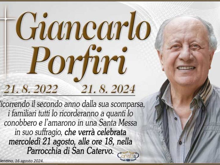 2° Anniversario: Giancarlo Porfiri