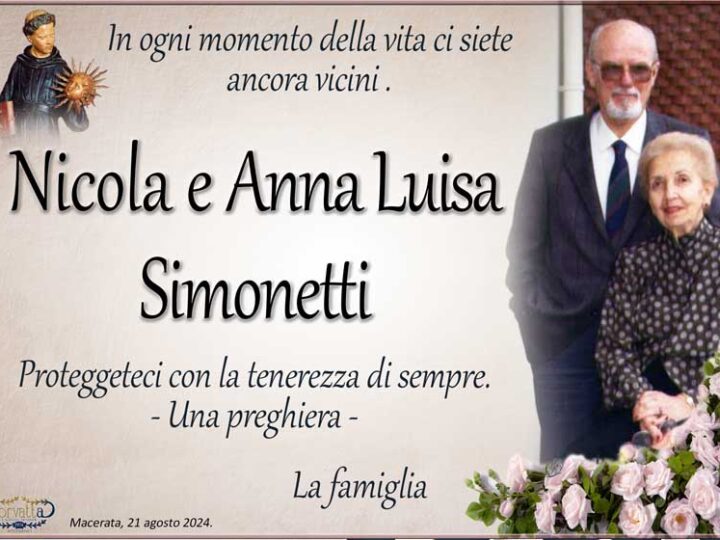 Anniversario: Simonetti Nicola e Anna Luisa