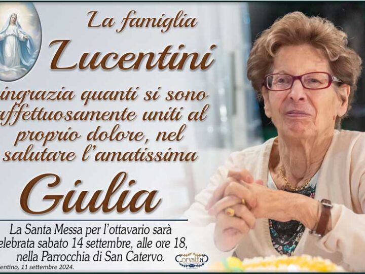 Ringraziamento: Giulia Calcaterra Lucentini