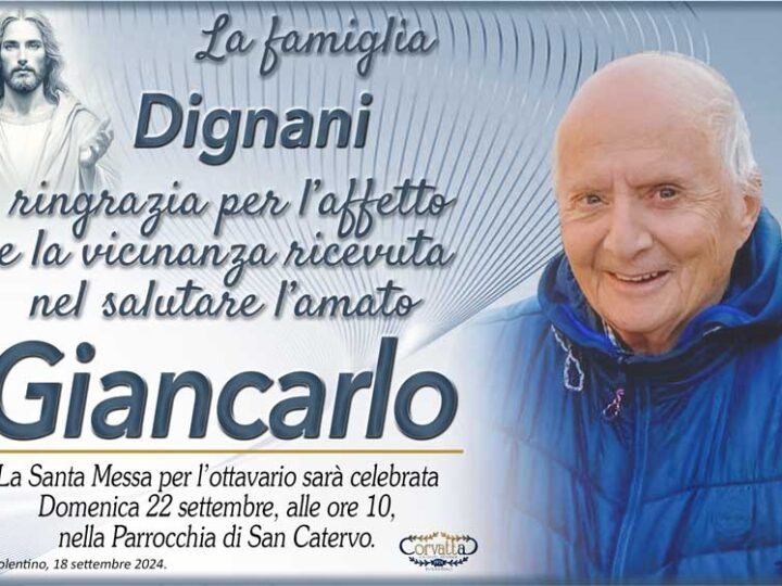 Ringraziamento: Giancarlo Dignani