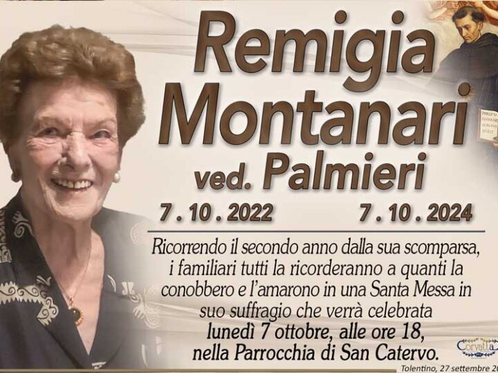 2° Anniversario: Montanari Remigia Palmieri