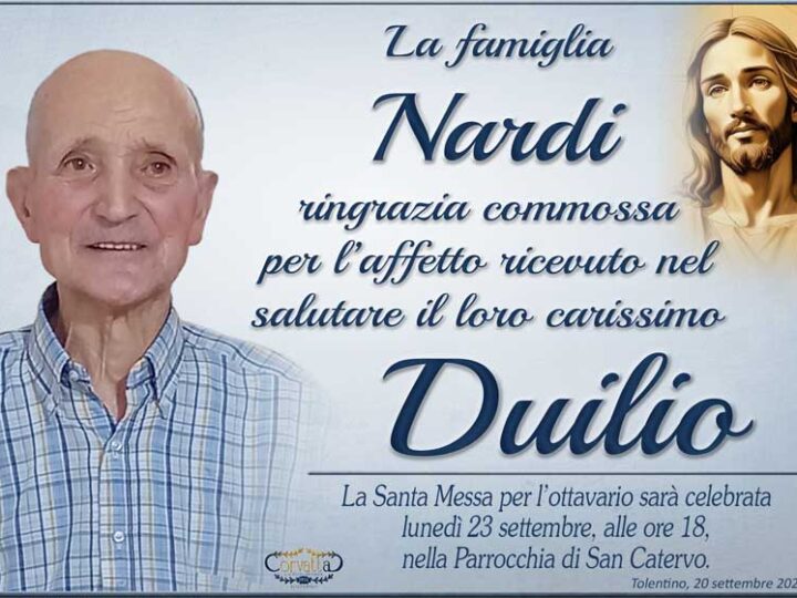 Ringraziamento: Duilio Nardi