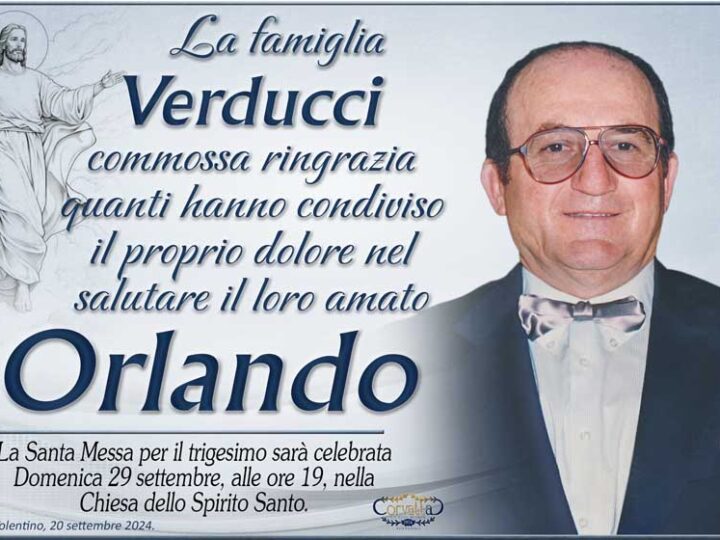 Ringraziamento: Orlando Verducci