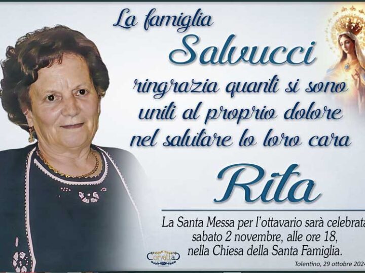 Ringraziamento: Rita Capponi Salvucci