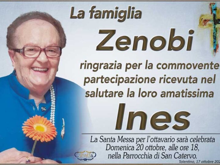 Ringraziamento: Ines Fabbri Zenobi