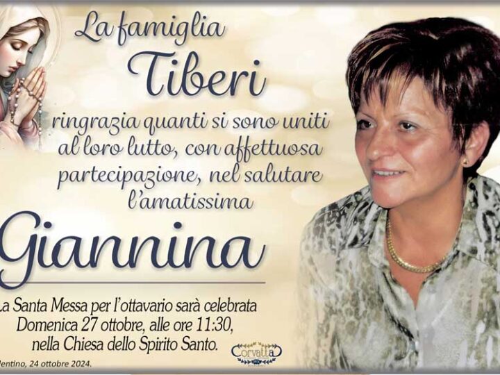 Ringraziamento: Giannina Fedeli Tiberi