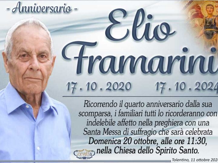 4° Anniversario: Elio Framarini