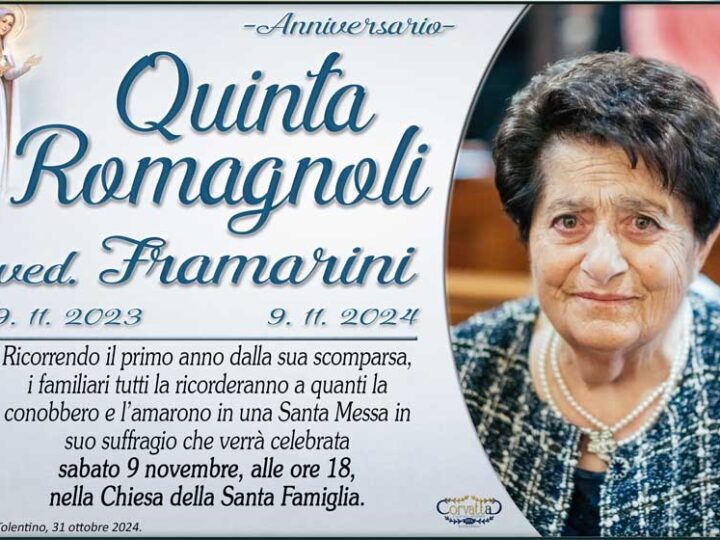 Anniversario: Quinta Romagnoli Framarini