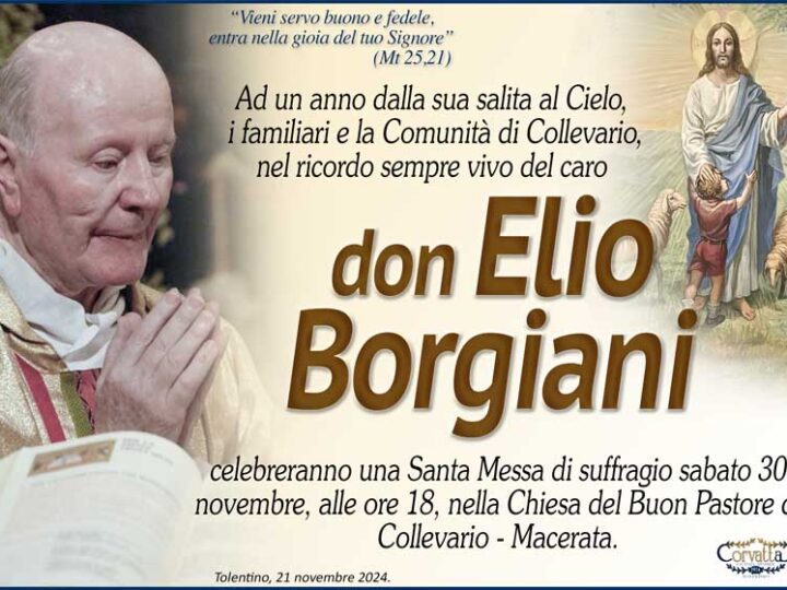 Anniversario: don Elio Borgiani